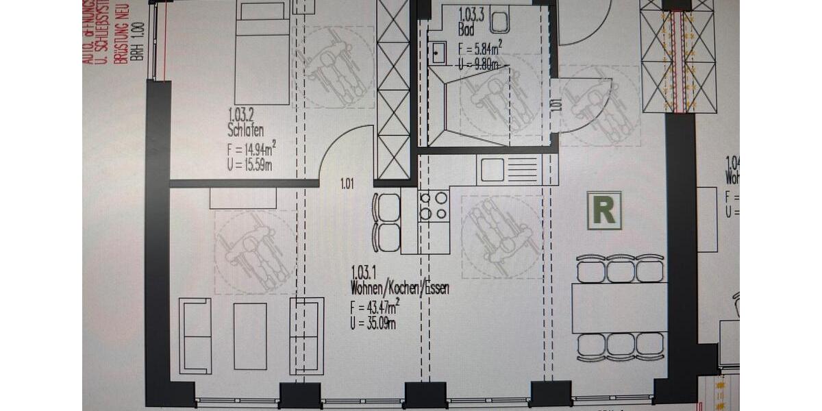 Etagenwohnung Saarbrücken Brebach-Fechingen - 3 Zimmer, 64 m&sup2;, 980&euro; | Angebot:25853641