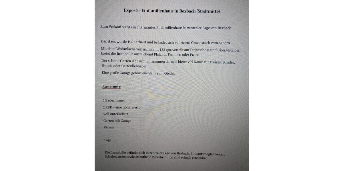 Einfamilienhaus Bexbach - 5.5 Zimmer, 133 m&sup2;, 279.999&euro; | Angebot:25633476