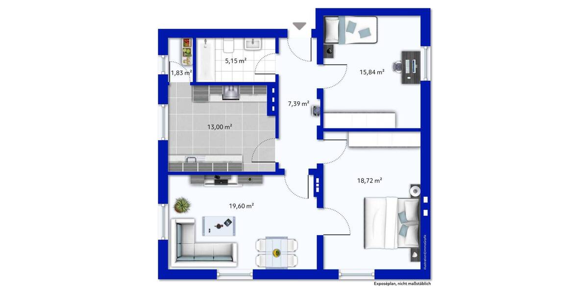 Etagenwohnung Saarbrücken Güdingen - 3 Zimmer, 81 m&sup2;, 85.000&euro; | Angebot:26697996