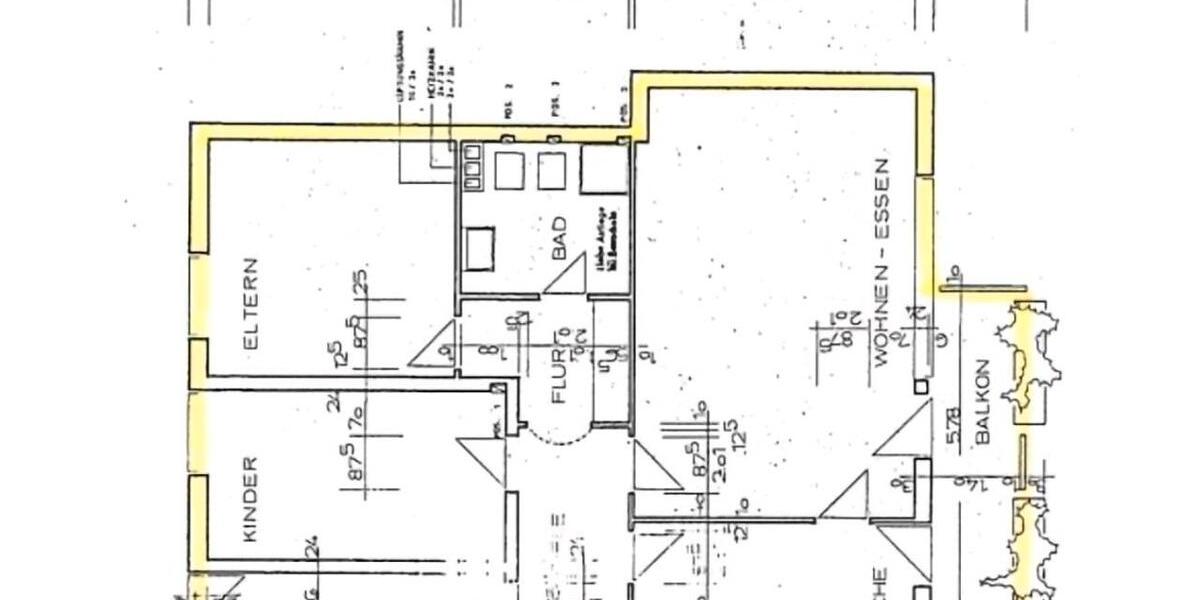 Etagenwohnung Heusweiler - 3 Zimmer, 95 m&sup2;, 159.000&euro; | Angebot:26444177