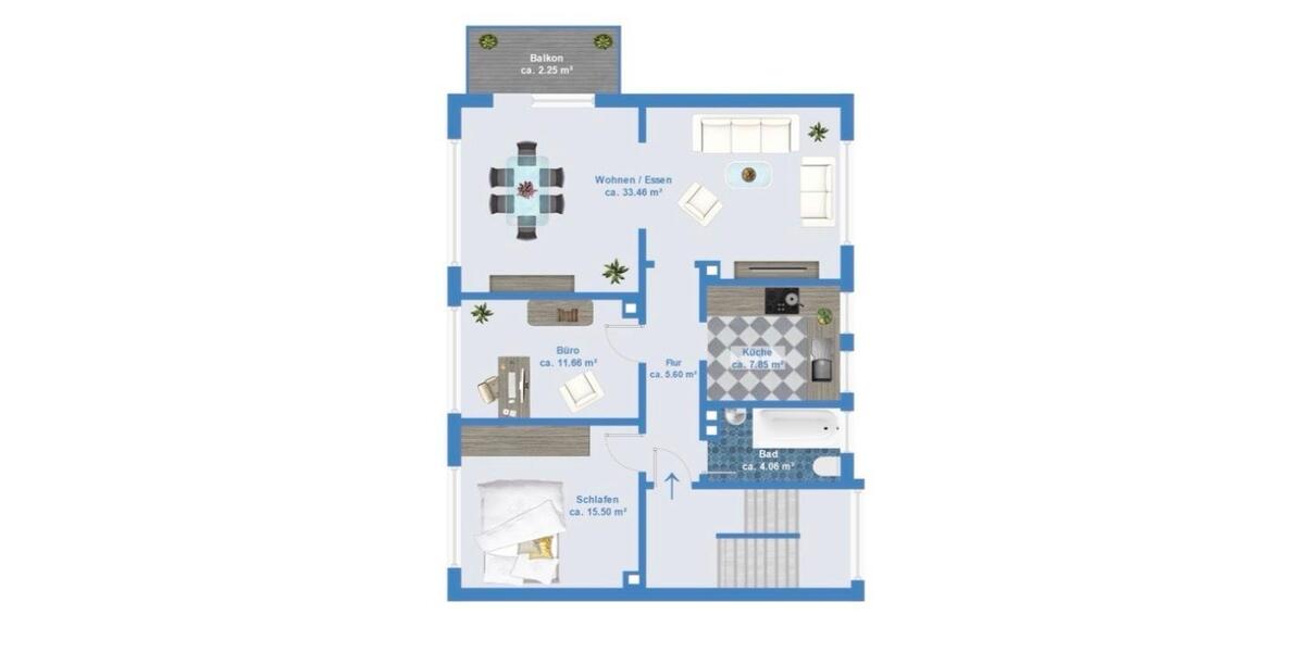 Etagenwohnung Saarbrücken Dudweiler - 3 Zimmer, 85 m&sup2;, 750&euro; | Angebot:26393222