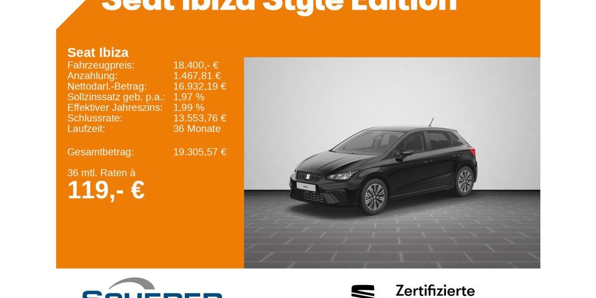 Seat Ibiza 18.991 km 18.400 &euro; Kirkel 66459