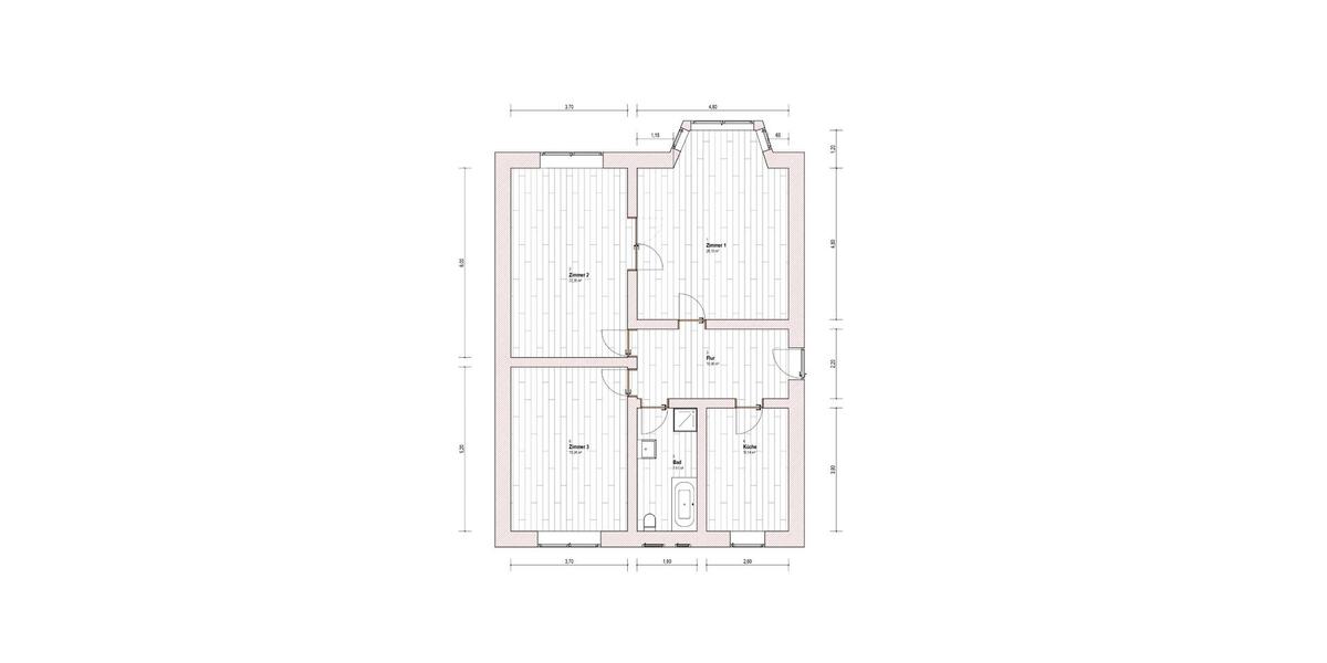 Erdgeschoßwohnung Saarbrücken Kieselhumes - 3 Zimmer, 97 m&sup2;, 1.265&euro; | Angebot:26038548
