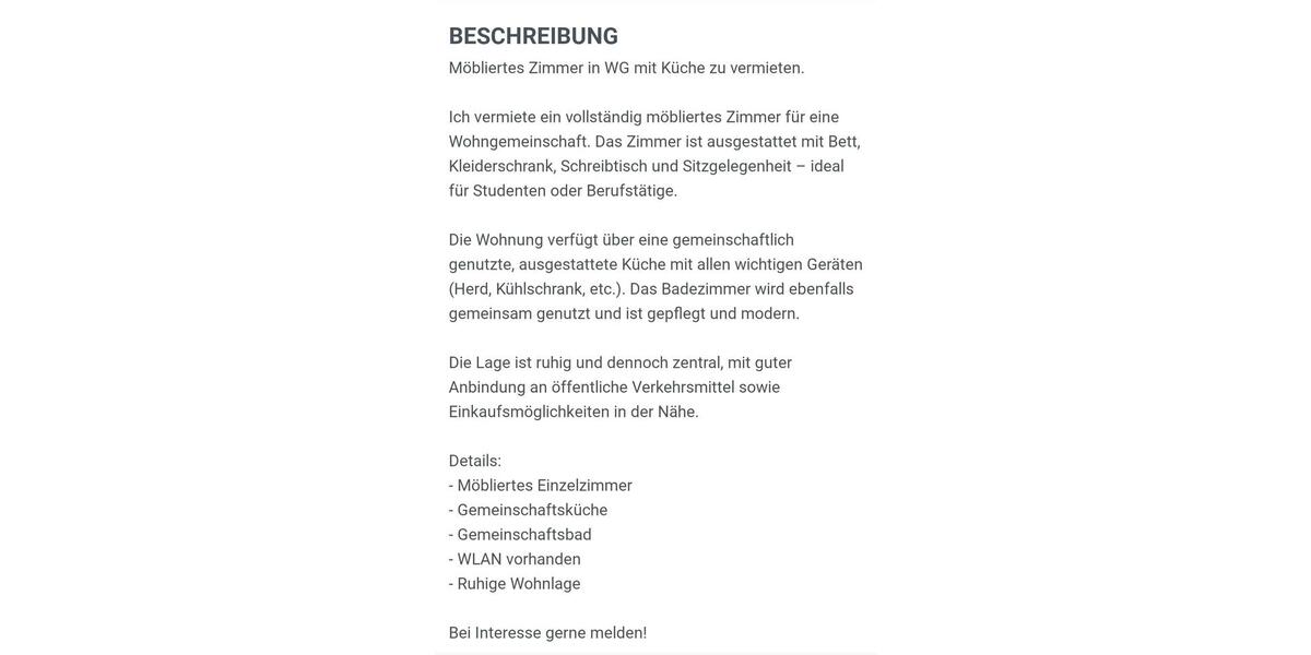 Erdgeschoßwohnung Saarbrücken Neue Bremm - 1 Zimmer, 15 m&sup2;, 430&euro; | Angebot:26422343