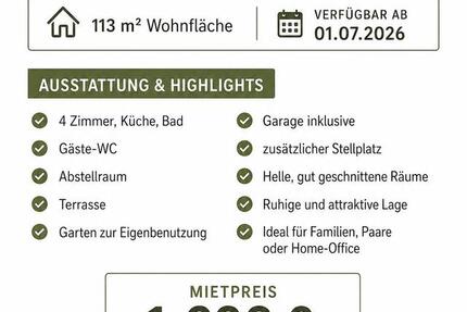 Wohnung Sankt Wendel - 4 Zimmer, 113 m&sup2;, 1.600&euro; | Angebot:26652040