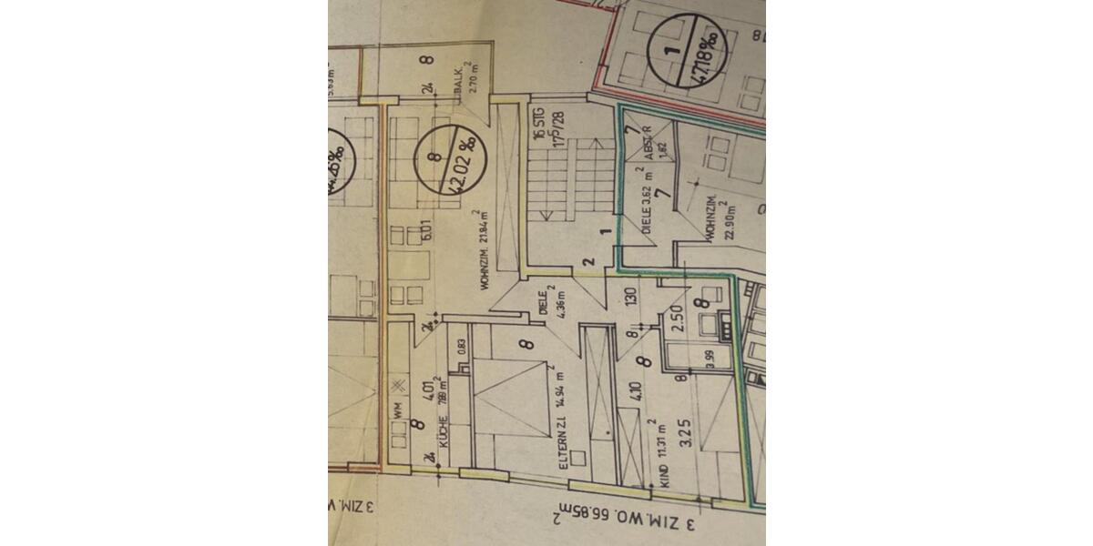 Etagenwohnung Saarbrücken West - 3 Zimmer, 66 m&sup2;, 545&euro; | Angebot:25934954