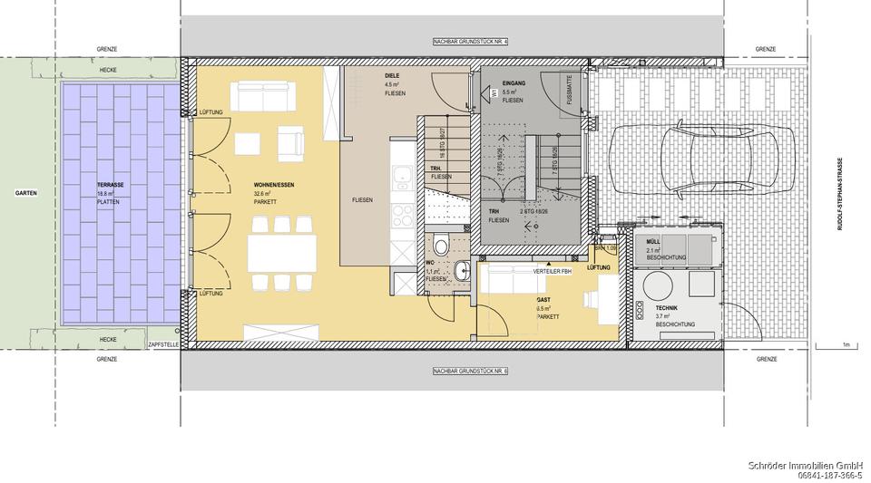Maisonettenwohnung Saarbrücken Neue Bremm - 4 Zimmer, 95 m&sup2;, 1.235&euro; | Angebot:24780730
