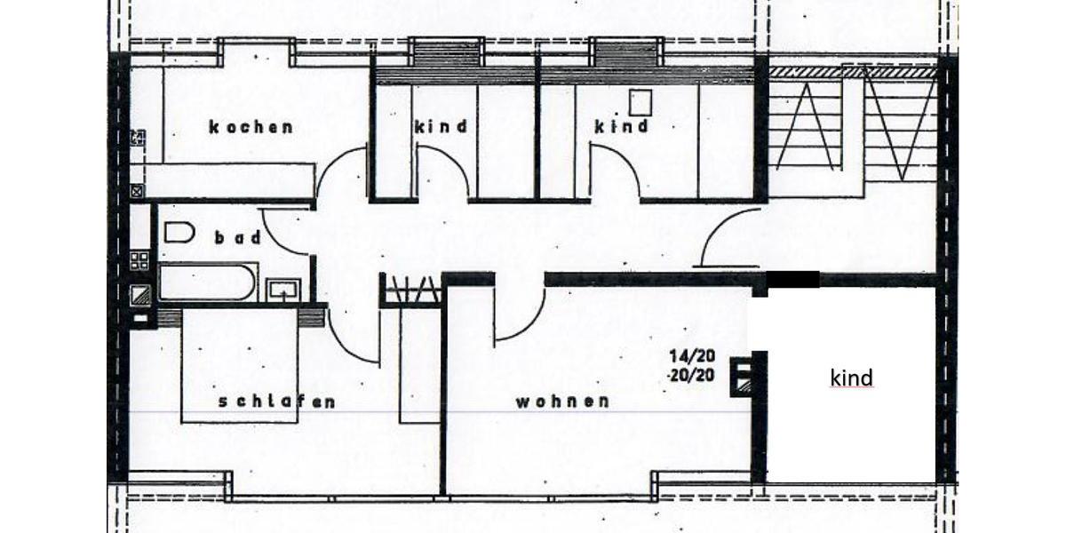Dachgeschoßwohnung Saarbrücken West - 6 Zimmer, 90 m&sup2;, 990&euro; | Angebot:24845595
