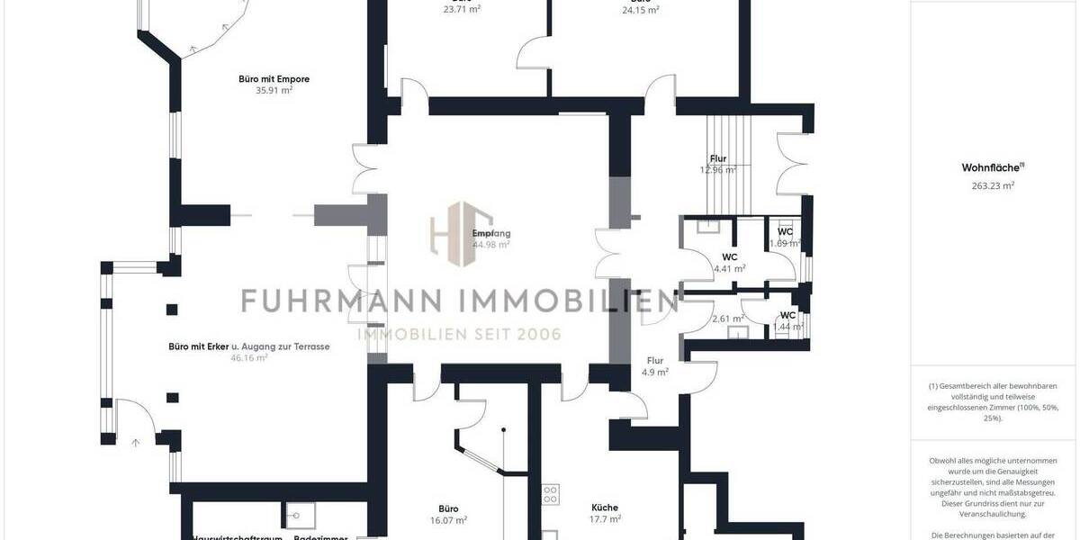 Gewerbeobjekt Saarbrücken St Johann - 6 Zimmer, 263 m&sup2;, 3.000&euro; | Angebot:25796720