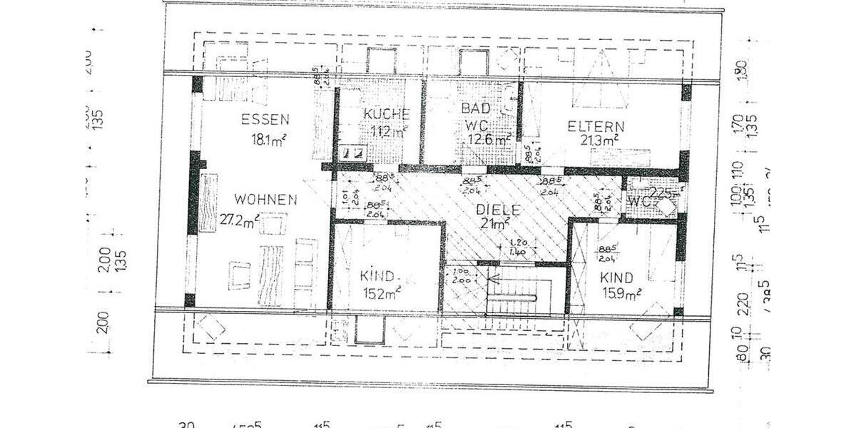 Etagenwohnung Saarbrücken Eschberg - 4 Zimmer, 125 m&sup2;, 1.150&euro; | Angebot:26413211