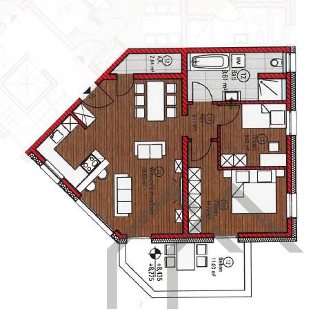 Etagenwohnung Homburg - 3 Zimmer, 80 m&sup2;, 1.100&euro; | Angebot:25436215