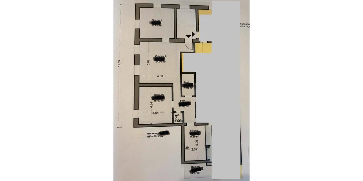 Etagenwohnung Saarlouis - 3 Zimmer, 81 m&sup2;, 600&euro; | Angebot:25438294