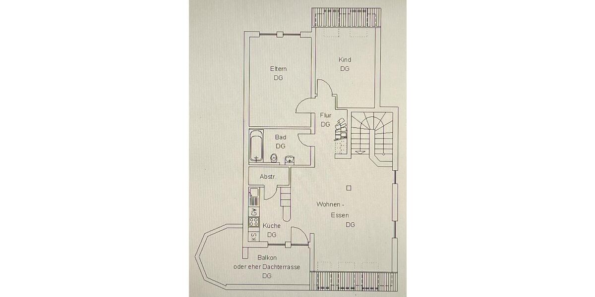 Dachgeschoßwohnung Saarlouis - 6 Zimmer, 116 m&sup2;, 240.000&euro; | Angebot:24941021
