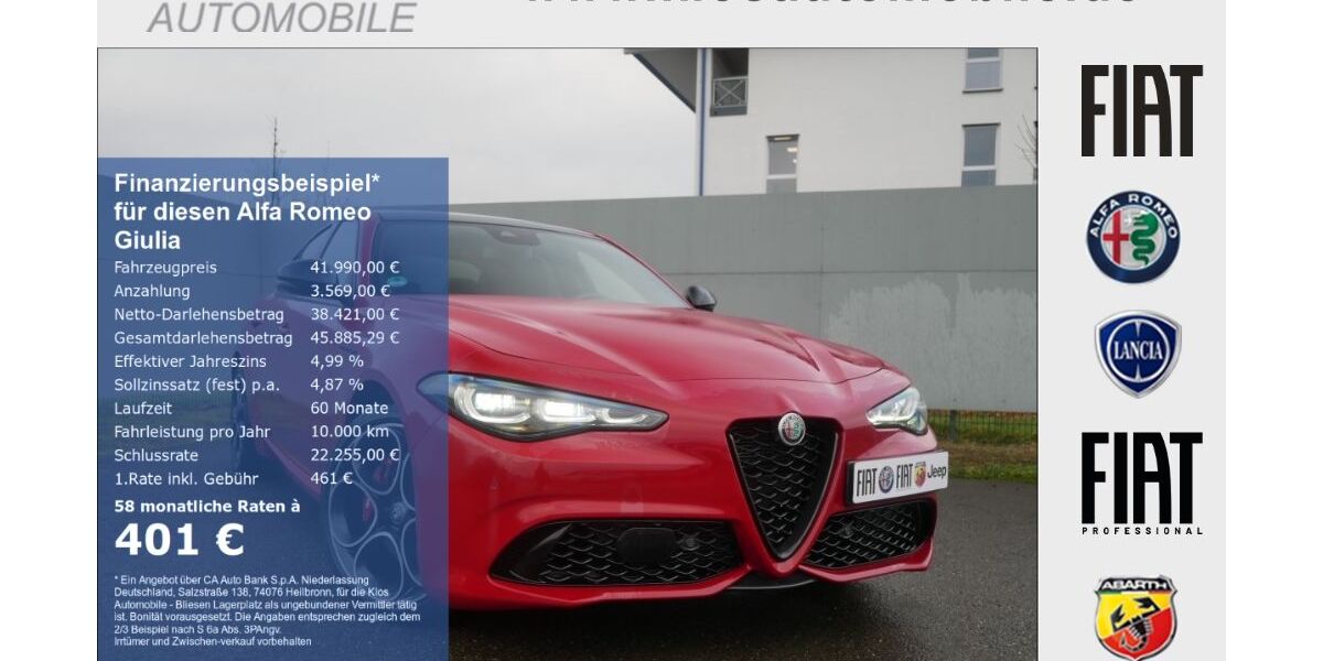 Alfa Romeo Giulia 7.986 km 40.990 &euro; Marpingen 66646
