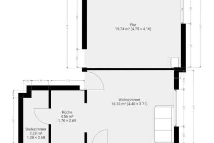 Wohnung Schmelz - 2 Zimmer, 40 m&sup2;, 480&euro; | Angebot:25419370