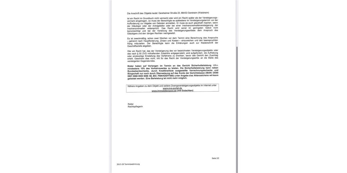 Einfamilienhaus Gersheim - 5 Zimmer, 110 m&sup2;, 85.500&euro; | Angebot:25142226