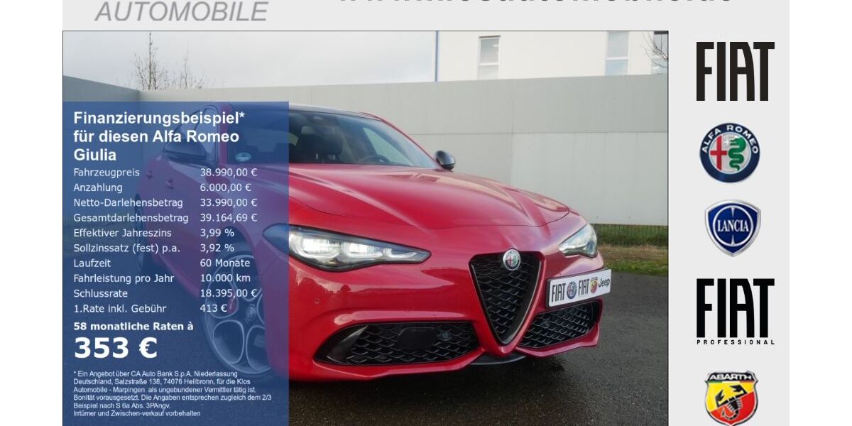 Alfa Romeo Giulia 21.641 km 38.990 &euro; Saarbrücken - Dudweiler 66125
