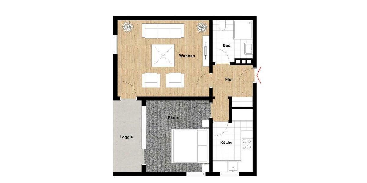 Etagenwohnung Homburg - 2 Zimmer, 72 m&sup2;, 140.000&euro; | Angebot:27108747