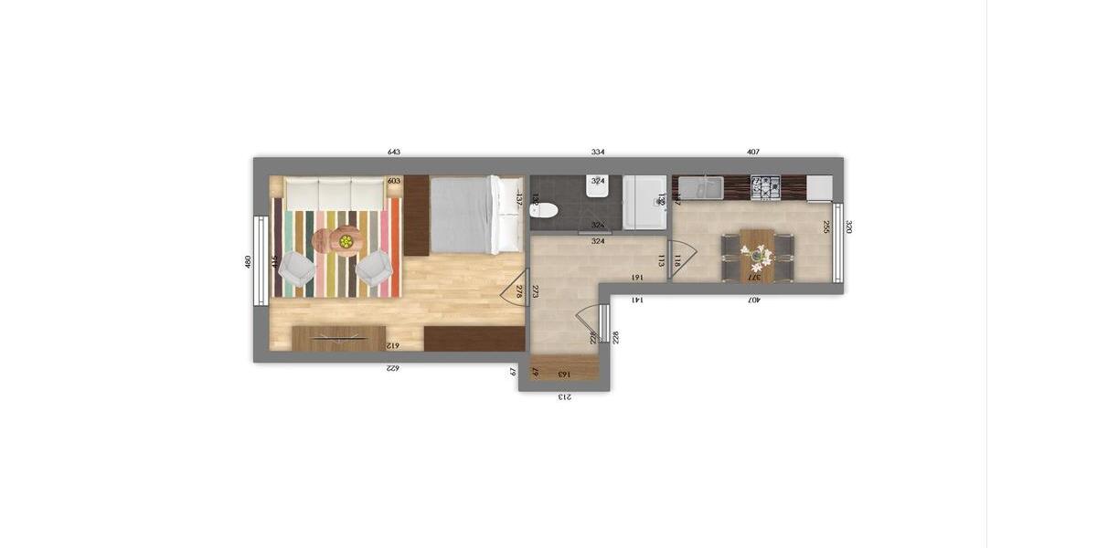 Etagenwohnung Saarlouis - 1 Zimmer, 34 m&sup2;, 430&euro; | Angebot:25721214