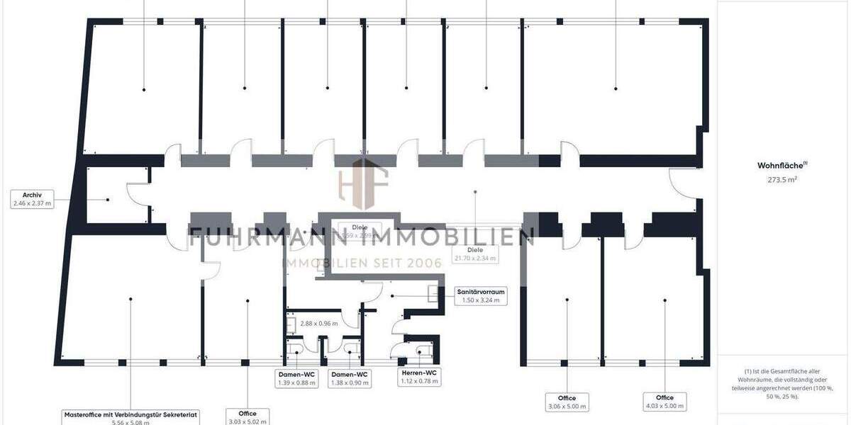 Gewerbeobjekt Saarbrücken St Johann - 9 Zimmer, 314 m&sup2;, 3.768&euro; | Angebot:25726199
