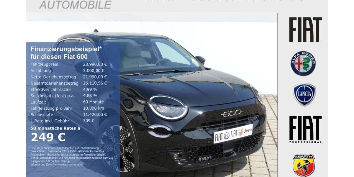 Fiat 600 13.250 km 23.990 &euro; Marpingen 66646