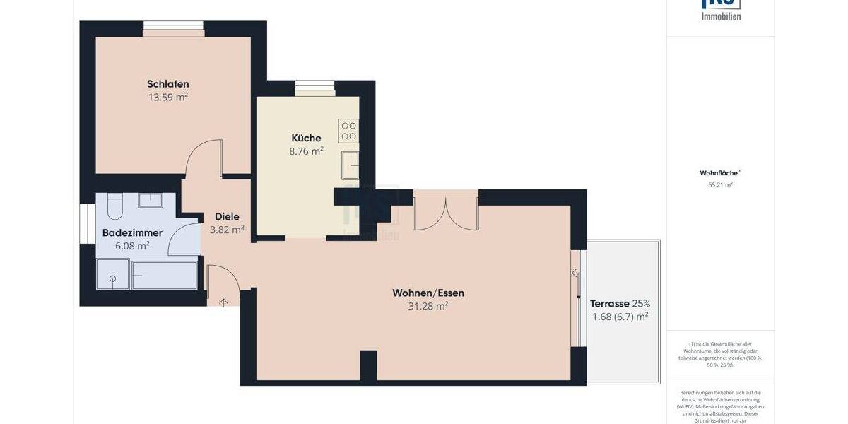 Etagenwohnung Riegelsberg / Güchenbach Riegelsberg - 2 Zimmer, 65 m&sup2;, 128.000&euro; | Angebot:25772616
