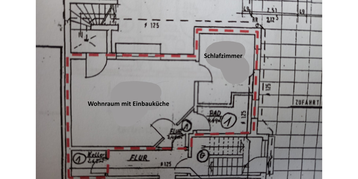Etagenwohnung Völklingen - 2 Zimmer, 43 m&sup2;, 450&euro; | Angebot:25099918