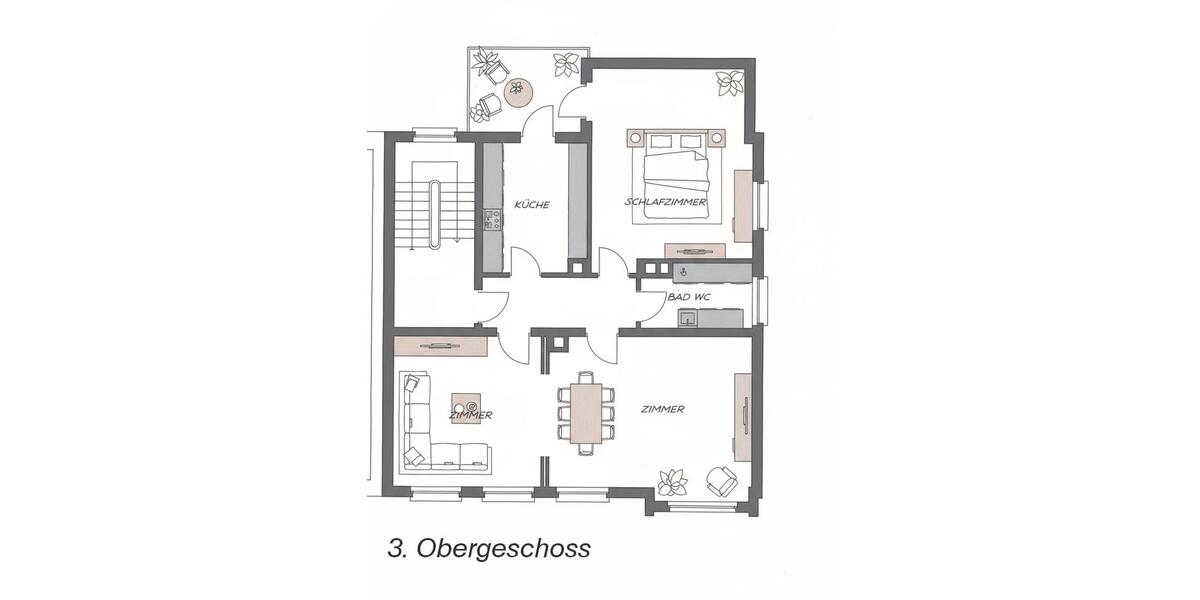Etagenwohnung Neunkirchen - 2.5 Zimmer, 81 m&sup2;, 650&euro; | Angebot:24877626