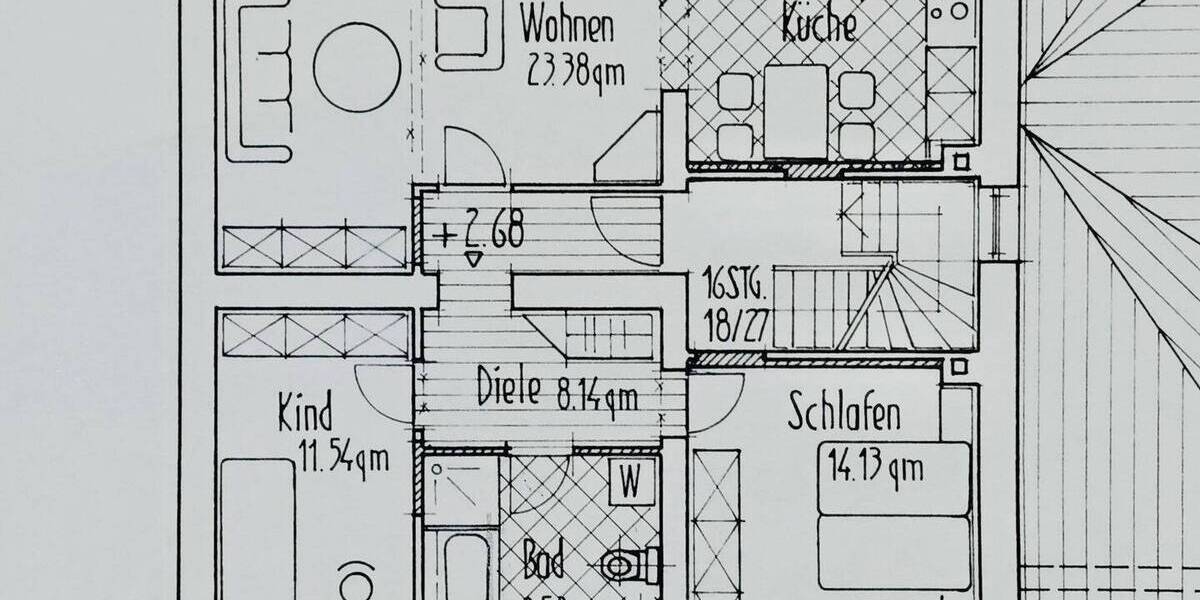 Etagenwohnung Rehlingen-Siersburg Siersburg - 3 Zimmer, 78 m&sup2;, 550&euro; | Angebot:25983374