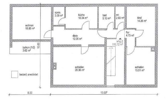 Etagenwohnung Kirkel - 4.5 Zimmer, 117 m&sup2;, 990&euro; | Angebot:26598288