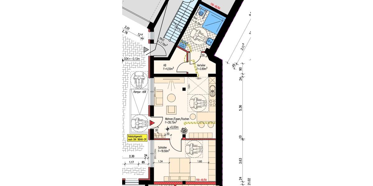 Erdgeschoßwohnung Bexbach - 2 Zimmer, 67 m&sup2;, 950&euro; | Angebot:25908098