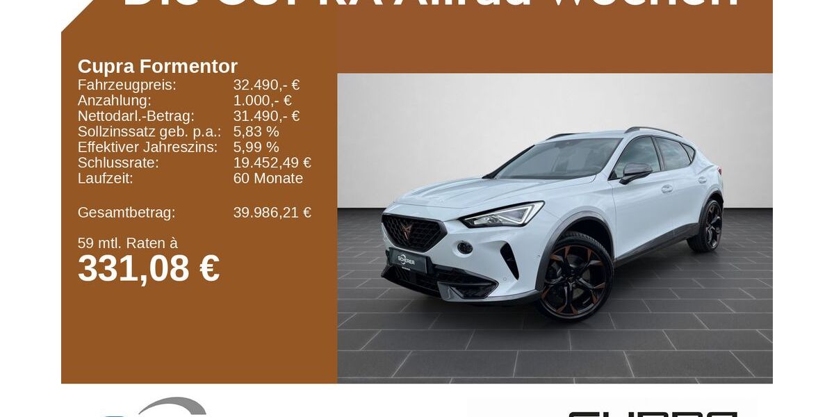 Cupra Formentor 16.190 km 32.490 &euro; Saarbrücken 66115
