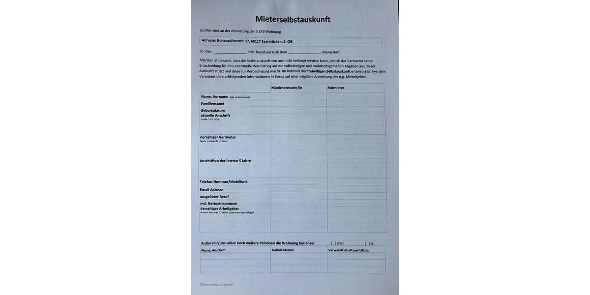 Etagenwohnung Saarbrücken Neue Bremm - 3 Zimmer, 93 m&sup2;, 920&euro; | Angebot:24753778