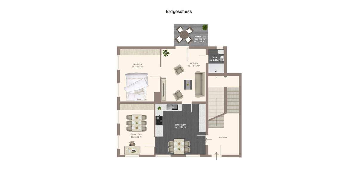 Etagenwohnung Sulzbach/Saar / Altenwald (Saar) Altenwald - 3 Zimmer, 68 m&sup2;, 120.000&euro; | Angebot:25687900
