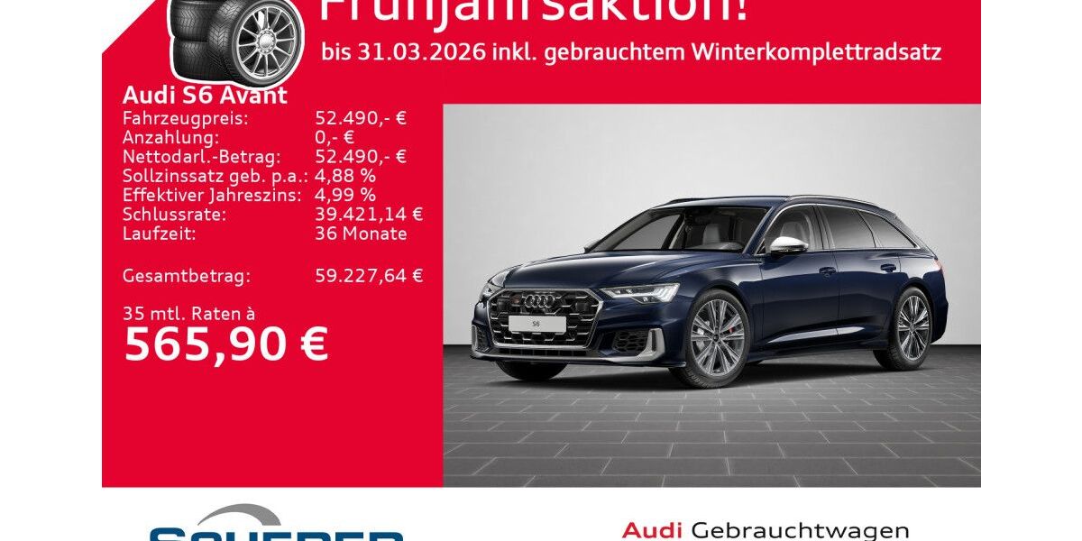 Audi S6 38.450 km 52.490 &euro; Saarbrücken 66115