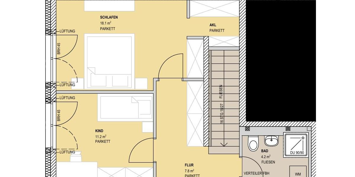 Maisonettenwohnung Saarbrücken Neue Bremm - 4 Zimmer, 95 m&sup2;, 1.195&euro; | Angebot:24780730