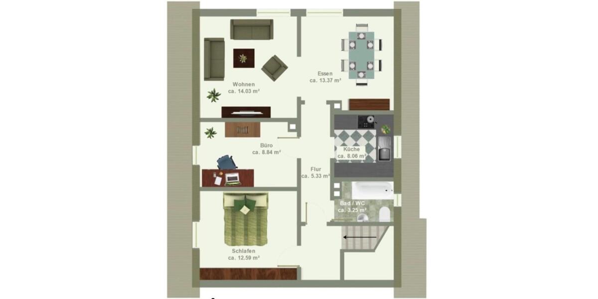 Dachgeschoßwohnung Illingen - 3 Zimmer, 65 m&sup2;, 700&euro; | Angebot:25936880