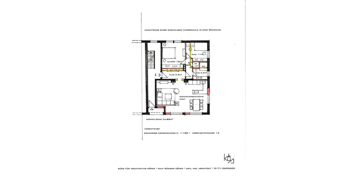 Erdgeschoßwohnung Saarbrücken Neue Bremm - 3 Zimmer, 85 m&sup2;, 920&euro; | Angebot:25653155