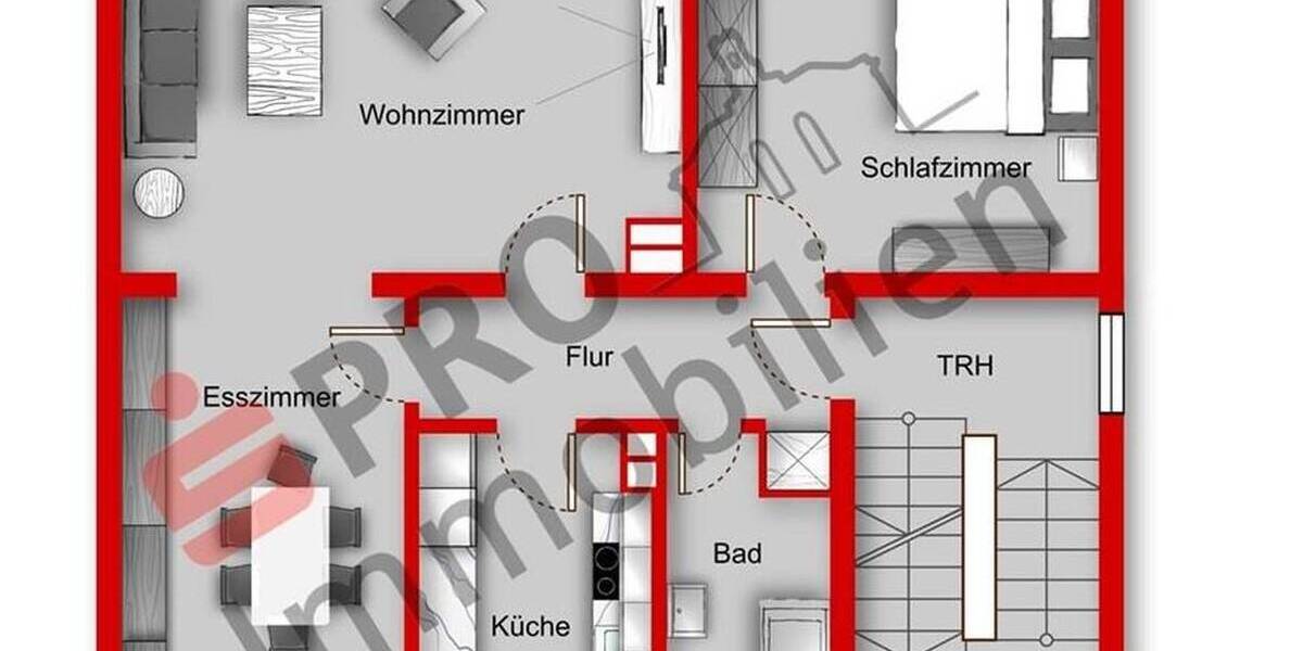 Etagenwohnung Güdingen Güdingen - 3 Zimmer, 78 m&sup2;, 750&euro; | Angebot:26584594