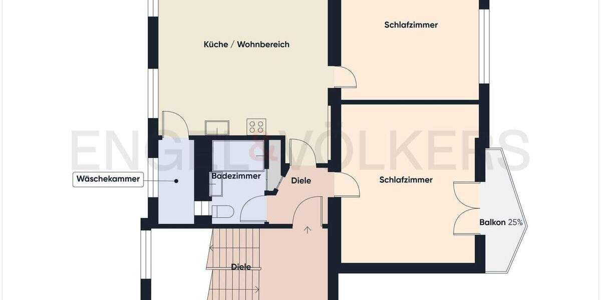 Etagenwohnung Saarbrücken Malstatt - 3 Zimmer, 81 m&sup2;, 155.000&euro; | Angebot:25675558