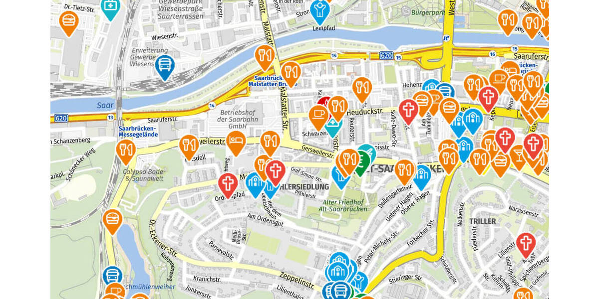 Etagenwohnung Saarbrücken Alt-Saarbrücken - 2 Zimmer, 51 m&sup2;, 485&euro; | Angebot:25926647