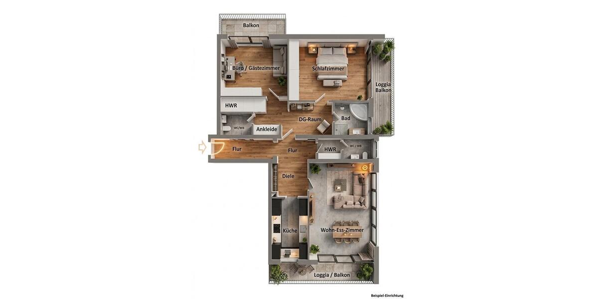 Etagenwohnung Saarbrücken - 3 Zimmer, 125 m&sup2;, 439.000&euro; | Angebot:26663284