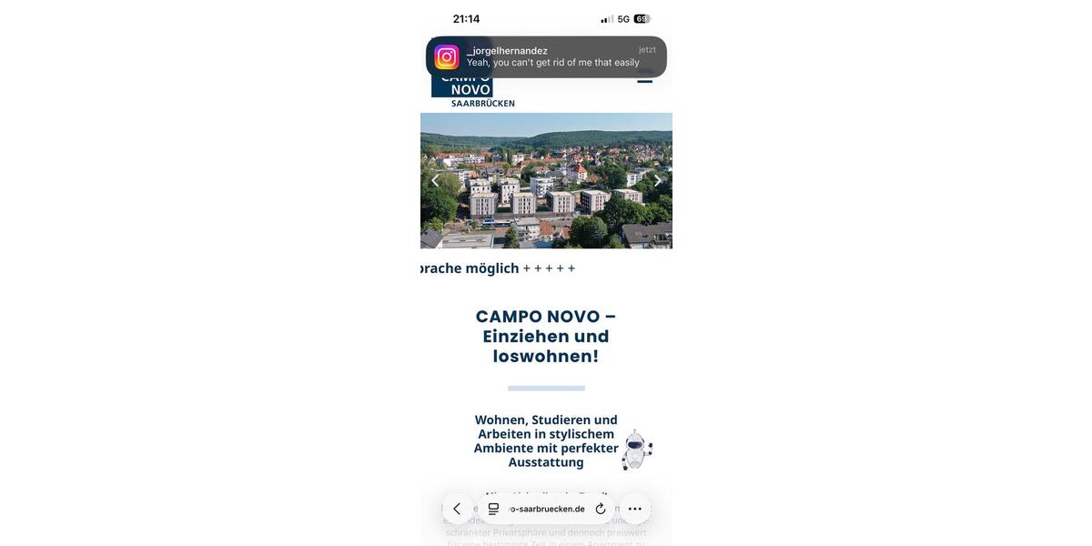 Etagenwohnung Saarbrücken - 1 Zimmer, 26 m&sup2;, 637&euro; | Angebot:26706135