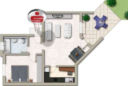 Wohnung Saarwellingen - 2 Zimmer, 66 m&sup2;, 135.000&euro; | Angebot:25756305