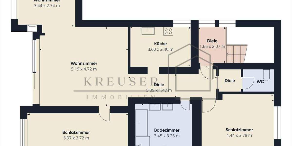 Etagenwohnung Überherrn Altforweiler - 3 Zimmer, 107 m&sup2;, 125.000&euro; | Angebot:25879116