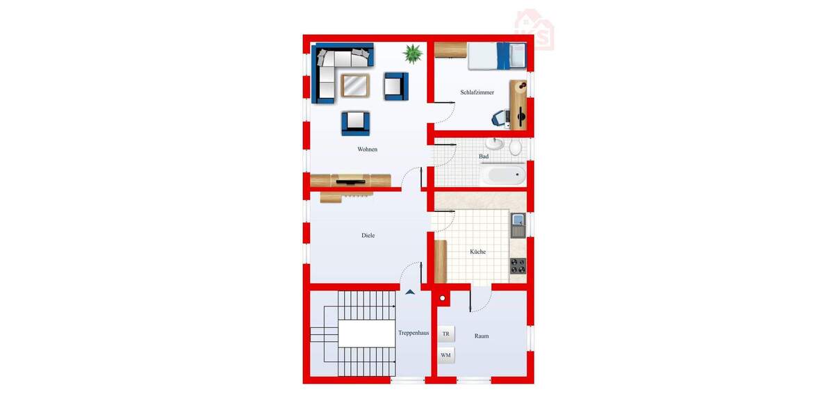 Etagenwohnung Völklingen / Wehrden (Saar) Wehrden - 4 Zimmer, 94 m&sup2;, 96.000&euro; | Angebot:25772466