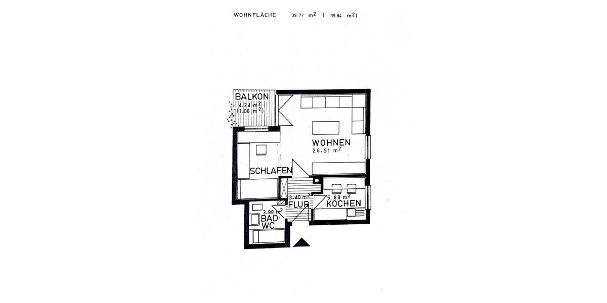 Erdgeschoßwohnung Blieskastel - 2 Zimmer, 39 m&sup2;, 500&euro; | Angebot:26504361