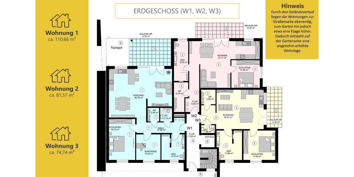 Etagenwohnung Großrosseln - 5 Zimmer, 111 m&sup2;, 388.800&euro; | Angebot:27178877