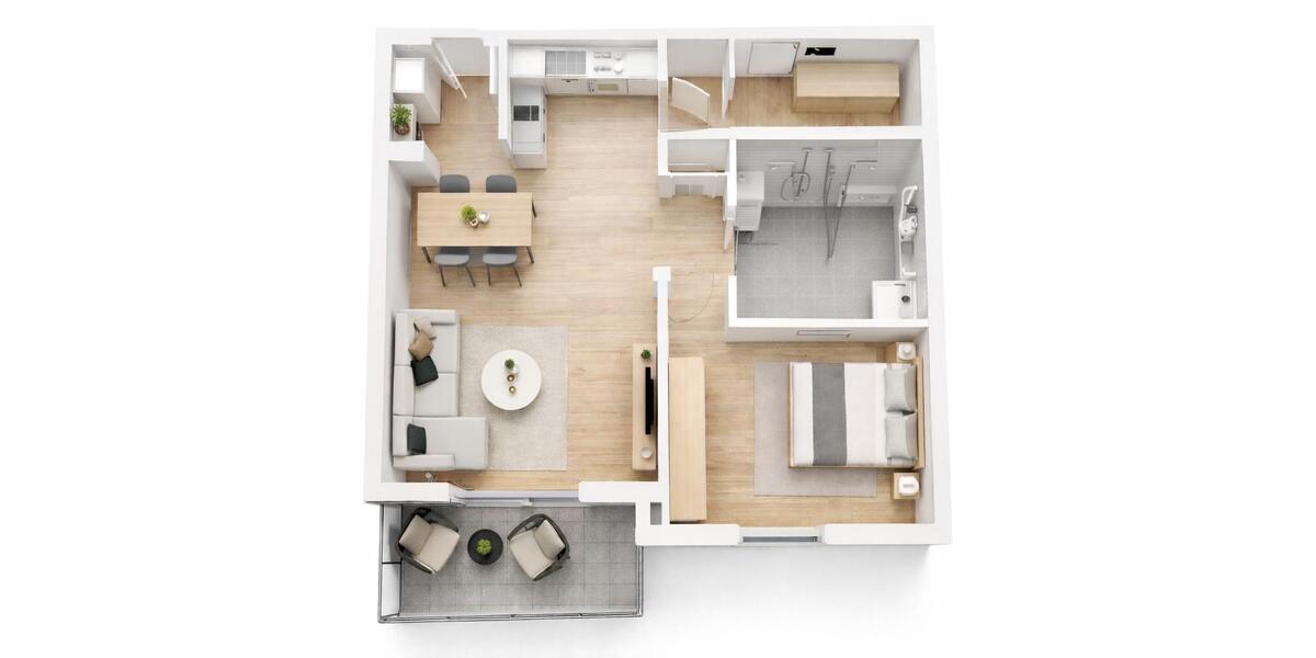 Erdgeschoßwohnung Beckingen - 2 Zimmer, 60 m&sup2;, 765&euro; | Angebot:25378140