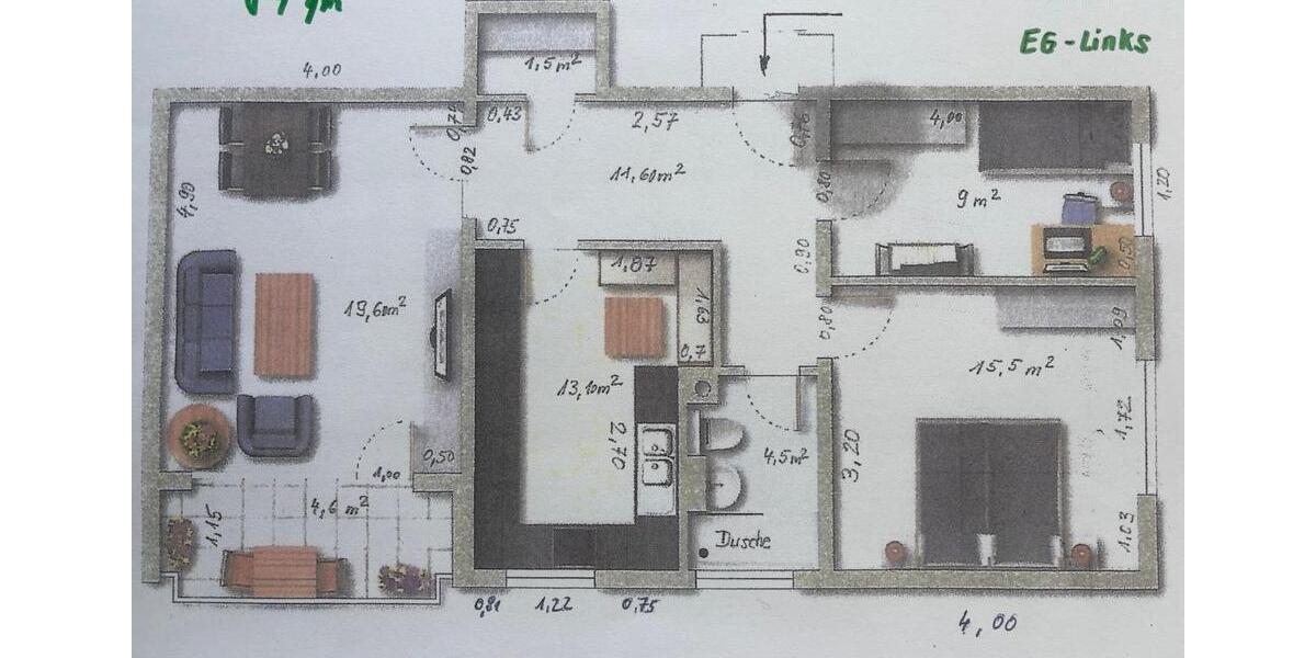Etagenwohnung Sankt Wendel - 3 Zimmer, 84 m&sup2;, 760&euro; | Angebot:26582142